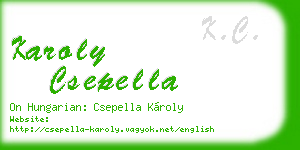 karoly csepella business card